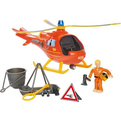 Feuerwehrmann Sam Hubschrauber Wallaby (orange/gelb, Inkl. Figur)