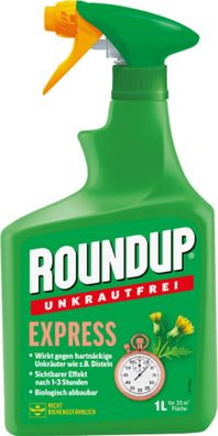 Roundup Express Unkrautfrei Anwendungsfertig 1 Liter Sprühflasche