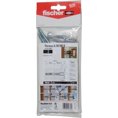 Fischer 2x Abstandsmontagesystem Thermax 8/180 M6 B - 520115