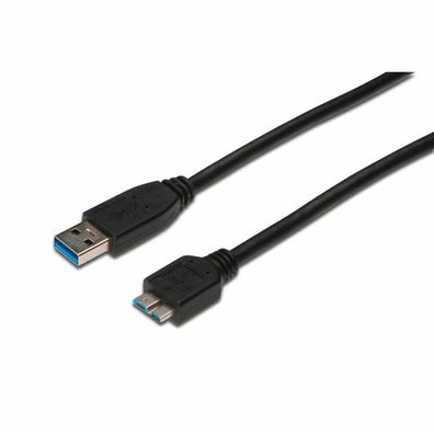 Digitus USB 3.0 Anschlusskabel Typ A -mikro B St/St 0.25m sw