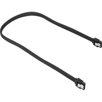 Sata III Kabel sleeve (schwarz, 60 cm)
