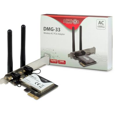 Inter-Tech Wi-Fi 5 PCIe Adapter DMG-33 3dBi Antenne 1300Mbps retail