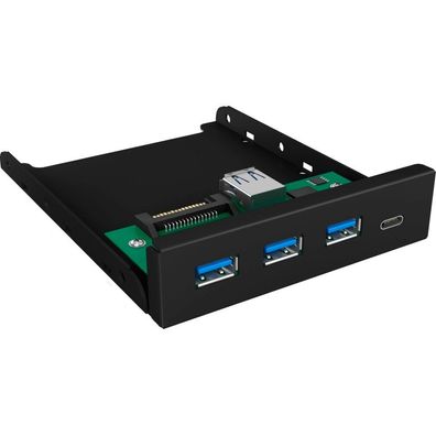 IB-HUB1418-i3 (schwarz, 3x USB 3.0 Type-A, 1x USB Type-C)