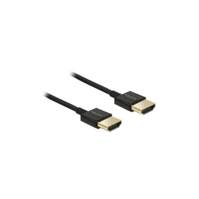 DELOCK HDMI Kabel Ethernet A -> A St/St 3.00m 3D 4K slim