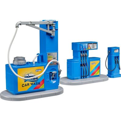 bruder 62113 Zubehör: Tankstelle mit Waschplatz