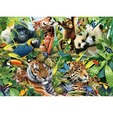 Puzzle Kunterbunte Tierwelt