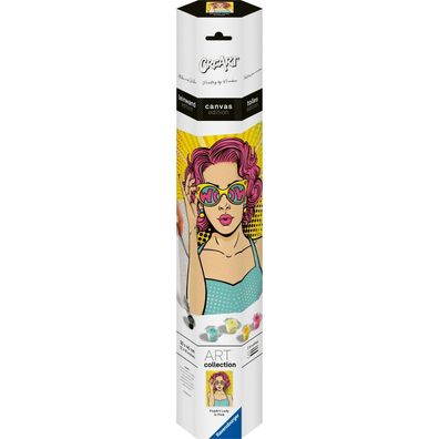 Creart Art Collection Leinwand Edition - Lady In Pink (Popart)