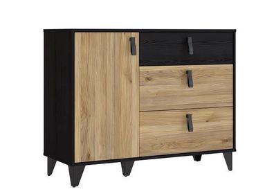 Kommode LYA LYAK221 mit Tür 3 Schubladen und Schubladenschrank 108x85.5x41,5 cm