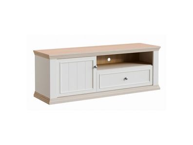 Tv Lowboard Pontypool PNTT121L-Q214 Fernsehschrank - Weiß/Riva Eiche