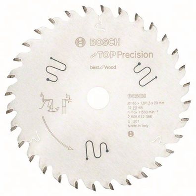 Kreissägeblatt Top Precision Best for Wood, 165 x 20 x 1,8 mm, 32 - 2608642386