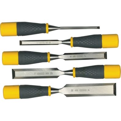 Stanley Stechbeitel-Set Dynagrip, 5-teilig (gelb/schwarz)