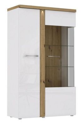 Vitrine Tuluza TUZV621B Vitrinenschrank Wohnzimmerschrank LED (Ohne Beleuchtung)