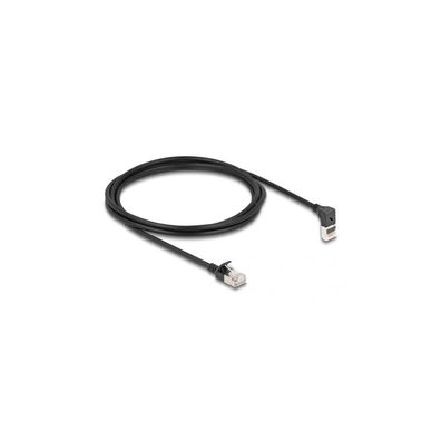 Delock DELOCK RJ45 Netzwerkkabel Cat.6A S/FTP Slim 90° 2 m schwarz