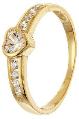 trendor Schmuck Damenring Herz Zirkonias Gold 333/8K 68406