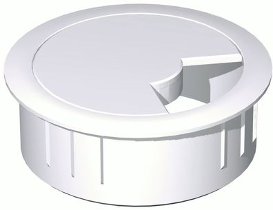 Kabeleinlassbuchse unmontiert D: 60 mm, Silber