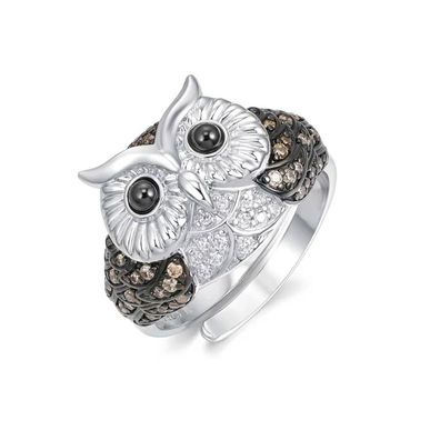 Seinerzeit Schmuck Damen-Ring Merlin Eule Silber SZA-1990-119