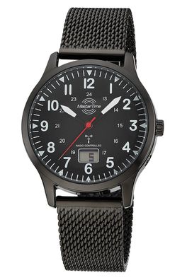 Master Time Herren-Funkuhr Super Power Aviation Schwarz MTGA-10960-22M