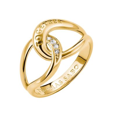Thomas Sabo Schmuck Damenring Together vergoldet mit Zirkonia TR2547-M01-14
