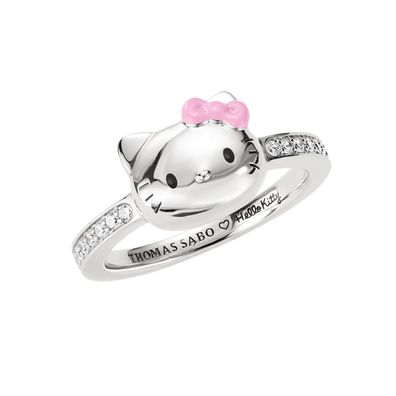 Thomas Sabo Schmuck Damen-Ring Hello Kitty Pinke Schleife TR2549-M06-14