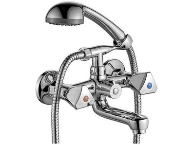 Komplette Set Badewannenarmatur Wasserhahn NORM Wannenarmatur für Badezimmer in Chrom