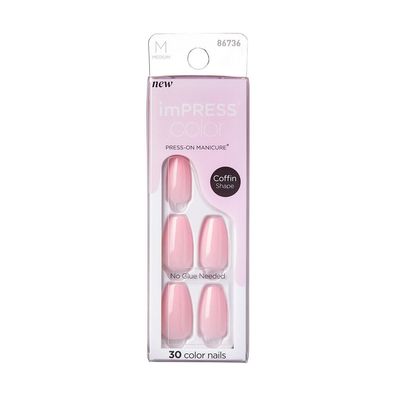 Self-adhesive nails imPRESS Color MC Pink Dream 30 pcs
