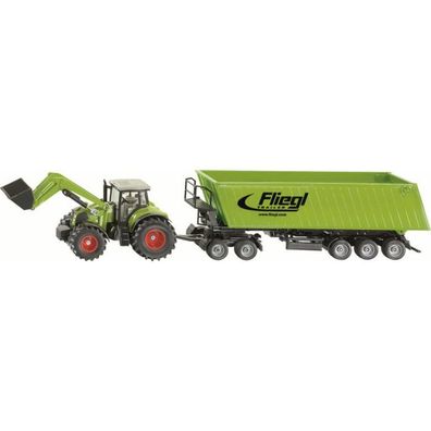Siku SIKU 1949 Traktor mit Frontlader, Dolly und Muldenkipper