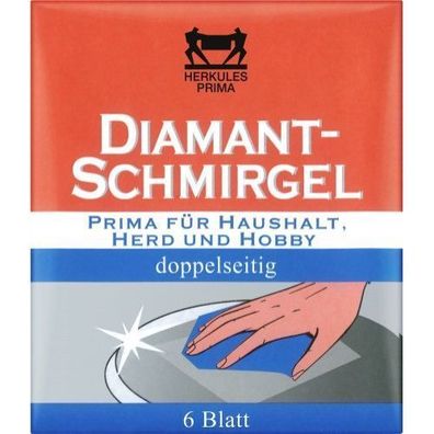 Herkules Diamant Schmirgel Herdplatten-Reiniger für Haushalt &Hobby 4x6 Blatt