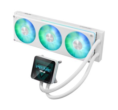 ASUS PRIME LC II 360 ARGB LCD WHT Prozessor All-in-One-Flüssigkeitskühler 12 cm Weiß