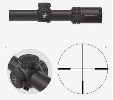 Vector Optics SCOC-50 Grizzly 1-6x24i HD Fiber - Zielfernrohr f. 21mm Picatinny/Weave