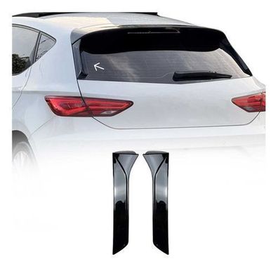 Fensterleisten Zierleisten für Seat Leon 3 2012-2020 ABS Schwarz Glanz 2tlg