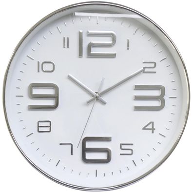 Platinet NEXUS Wanduhr 30 cm große 3D-Ziffern batteriebetrieben