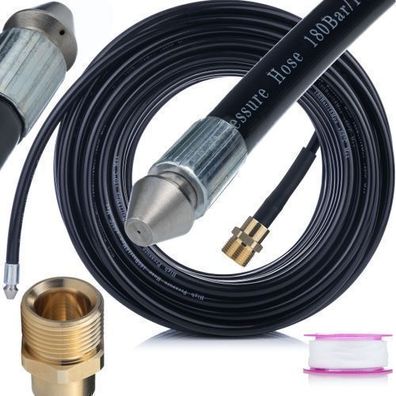 Rosfix Kanalreinigungsschlauch 40m – M22 Gewinde | 160 bar, 60°C, 1 + 3 Düse