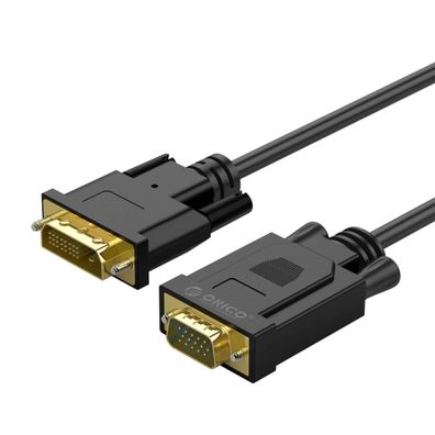 ORICO XD-DITV DVI 24 + 1 auf VGA Adapterkabel Full HD 5 m Schwarz