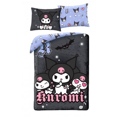 Hello Kitty Bettwäsche Set aus Mikrofaser Bettdeckenbezug 140 × 200 cm mit 70 ×