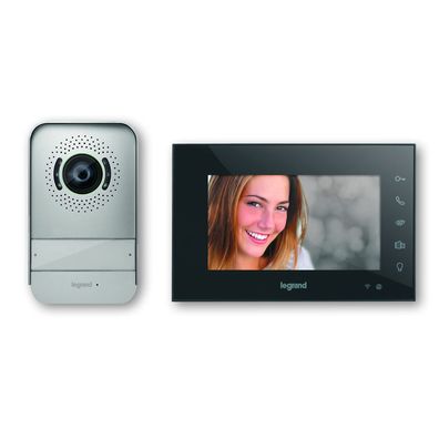 Legrand WLAN Video-Térsprechanlage 2-Draht 7 Zoll Farbmonitor Schwarz 369430