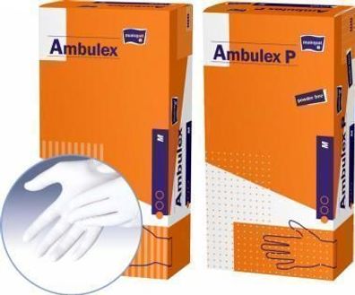 Professionelle Latex-Einweghandschuhe XL, 100 Stueck, puderfrei