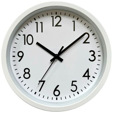 Platinet Dayflow Wanduhr 20 cm Analog große Zahlen Batteriebetrieb