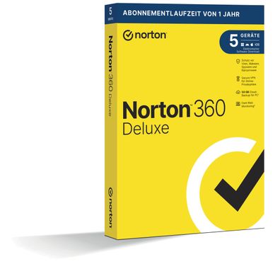 Norton NO SUB 360 Deluxe | 5 PC | 1 Jahr | KEY / ESD