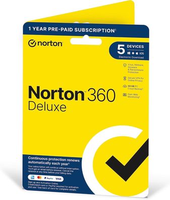 Norton SUB 360 Deluxe | 5 PC | 1 Jahr | KEY / ESD