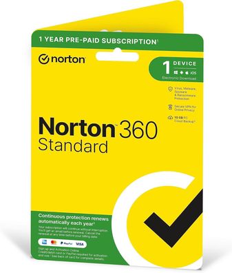 Norton SUB 360 Standard | 1 PC | 1 Jahr | KEY / ESD
