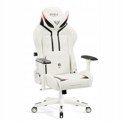 Diablo X-Ray Gaming Stuhl Bürostuhl Schreibtischstuhl Weiß-schwarz, Größe King