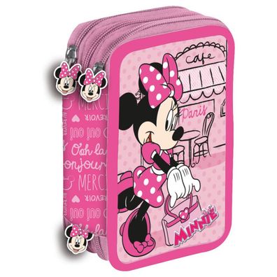 Disney Minnie Paris Federmäppchen, 3-fach