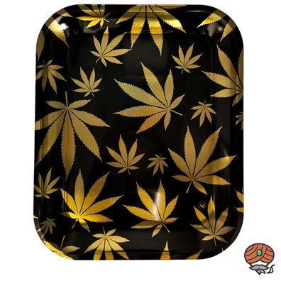 FIRE-FLOW Stopftablett Big "Leaves Gold" / Stopfunterlage / Drehunterlage