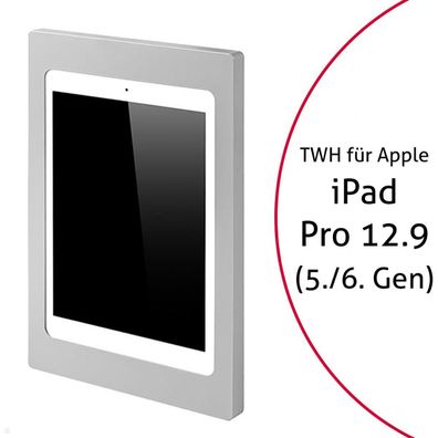 TabLines TWH041S Tablet Wandhalterung für Apple iPad Pro 12.9 (5./6. Gen.) silbe