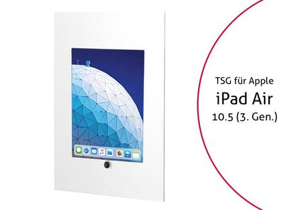 TabLines TWE074W Tablet Wandeinbau für Apple iPad Air 3 10.5 (2019), HB, weiß