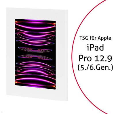 TabLines TSG082W Tablet Schutzgehäuse für Apple iPad Pro 12.9 (5./6. Gen.), weiß