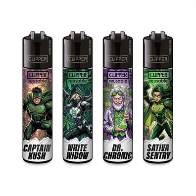 Clipper Reibradfeuerzeuge FFX High Guardians, 4 Stück