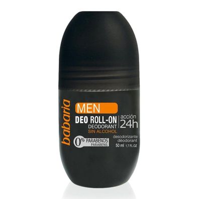 Babaria Men Alkoholfreies Roll-On Deodorant 24H Action 50Ml