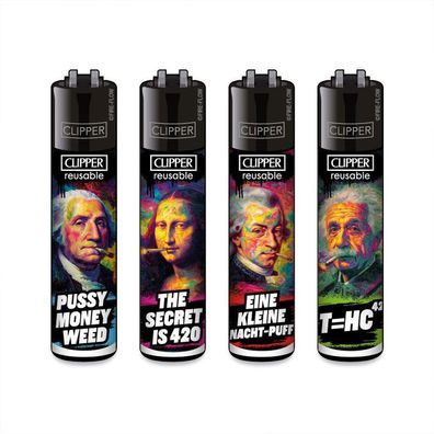Clipper Reibradfeuerzeuge FFX The Royal Puff, 4 Stück
