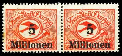 DANZIG 1923 Nr 180Y FI+180 ungebraucht WAAGR PAAR X4CFBC2
